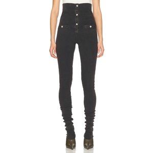 New THE ATTICO Long Pant in Fade Black skinny legging high waisted